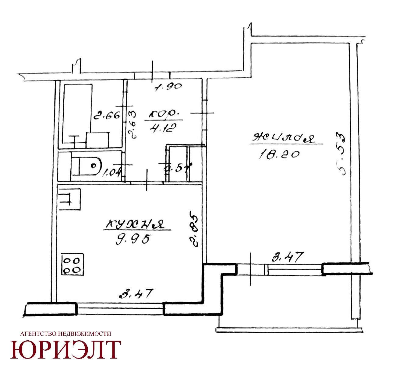  36,48м.кв., комнат 1, Могилев